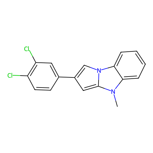 2-(3,4-dichlorophenyl)-4-methyl-4H-pyrrolo[1,2-a]benzimidazole structure