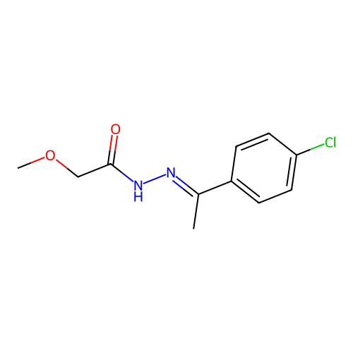 N'-[(1E)-1-(4-chlorophenyl)ethylidene]-2-methoxyacetohydrazide structure