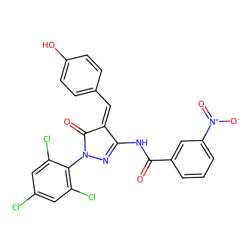 C23H13Cl3N4O5 structure