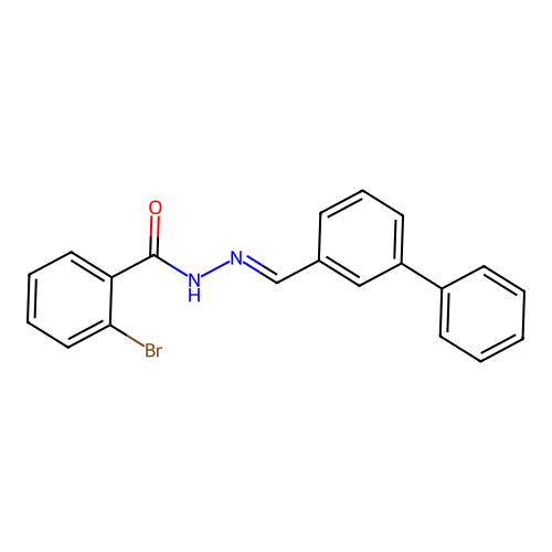 N'-[(E)-biphenyl-3-ylmethylidene]-2-bromobenzohydrazide structure