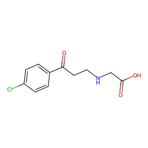 N-[3-(4-chlorophenyl)-3-oxopropyl]glycine structure