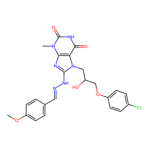 C23H23ClN6O5 structure