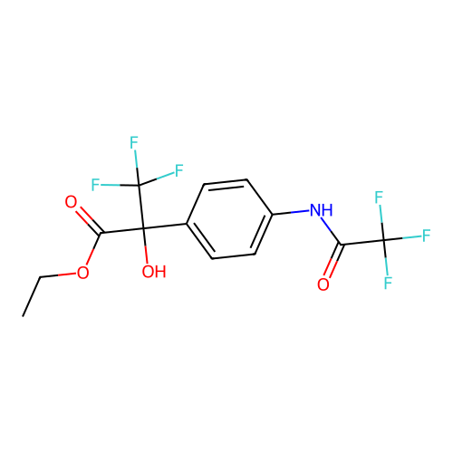 Ethyl 3,3,3-trifluoro-2-hydroxy-2-{4-[(trifluoroacetyl)amino]phenyl}propanoate structure