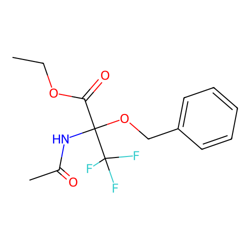 Ethyl 2-acetamido-2-benzyloxy-3,3,3-trifluoropropionate structure