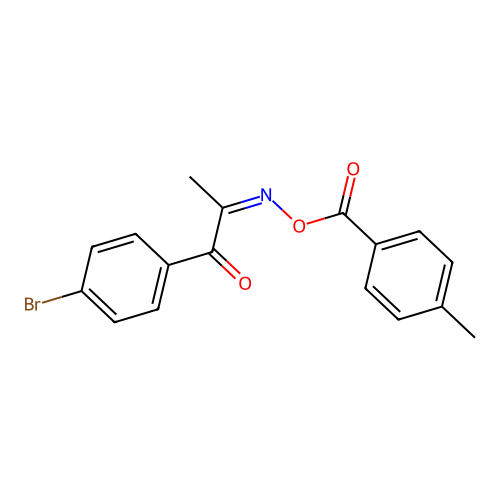 [(Z)-[1-(4-bromophenyl)-1-oxopropan-2-ylidene]amino] 4-methylbenzoate structure