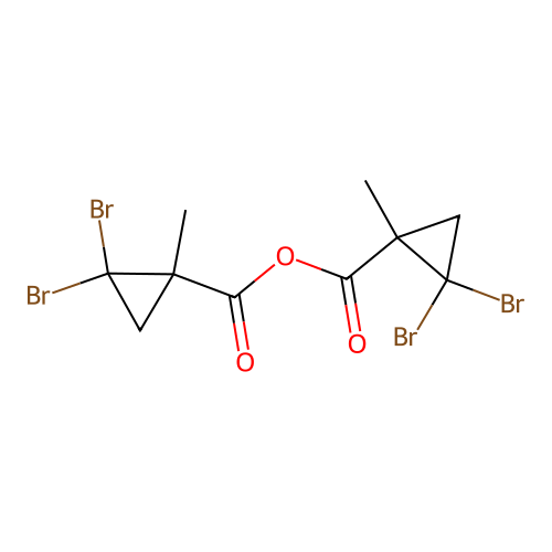 2,2-Dibromo-1-methylcyclopropanecarboxylic anhydride structure