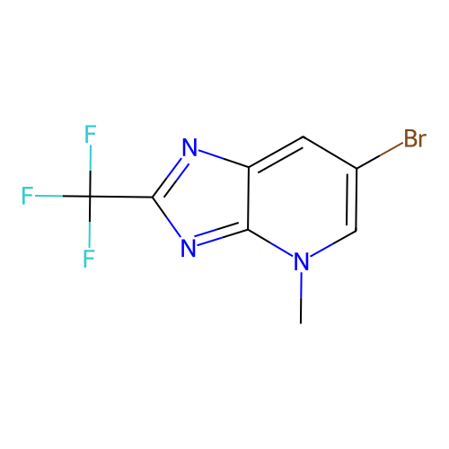 6-bromo-4-methyl-2-(trifluoromethyl)-4H-imidazo[4,5-b]pyridine structure