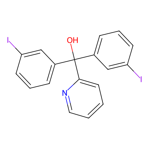 Bis(3-iodophenyl)(pyridin-2-yl)methanol structure