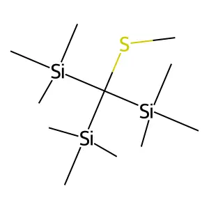 Silane, ((methylthio)methylidyne)tris(trimethyl- structure