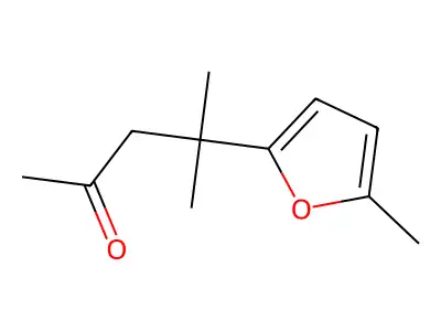2-Pentanone, 4-methyl-4-(5-methyl-2-furanyl)- structure