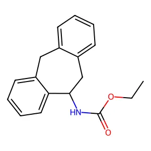 Carbamic acid, (10,11-dihydro-5H-dibenzo(a,d)cyclohepten-10-yl)-, ethyl ester structure