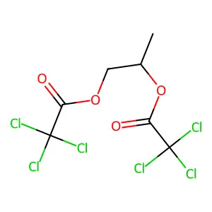 Propane-1,2-diyl bis(trichloroacetate) structure