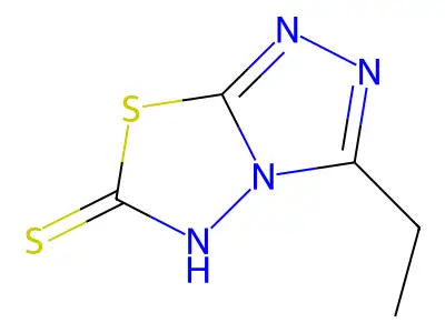 3-Ethyl(1,2,4)triazolo(3,4-b)(1,3,4)thiadiazole-6(5H)-thione structure