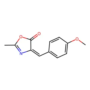 4-[(4-methoxyphenyl)methylene]-2-methyl-5(4H)-Oxazolone structure