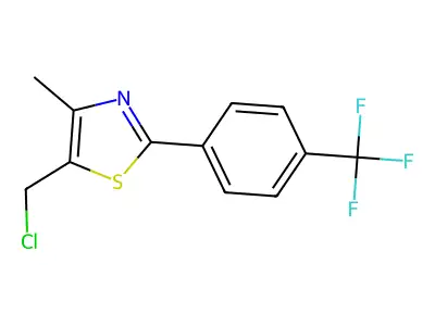 5-Chloromethyl-4-methyl-2-(4-trifluoromethyl-phenyl)-thiazole structure