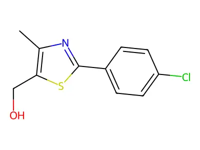 2-(4-Chlorophenyl)-4-methyl-5-thiazolemethanol structure