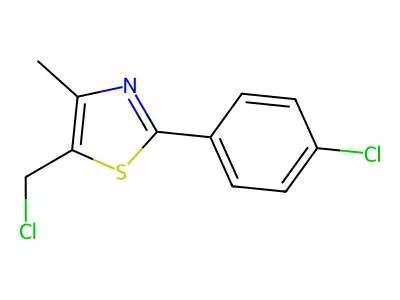 5-(Chloromethyl)-2-(4-chlorophenyl)-4-methyl-1,3-thiazole structure