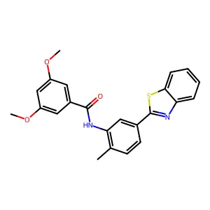 N-[5-(1,3-benzothiazol-2-yl)-2-methylphenyl]-3,5-dimethoxybenzamide structure