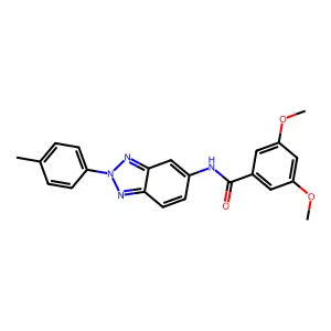 3,5-dimethoxy-N-[2-(4-methylphenyl)benzotriazol-5-yl]benzamide structure