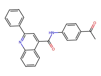 N-(4-acetylphenyl)-2-phenylquinoline-4-carboxamide structure