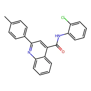 N-(2-chlorophenyl)-2-(4-methylphenyl)quinoline-4-carboxamide structure