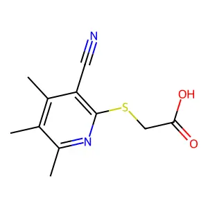 2-[(3-Cyano-4,5,6-trimethylpyridin-2-yl)sulfanyl]acetic acid structure