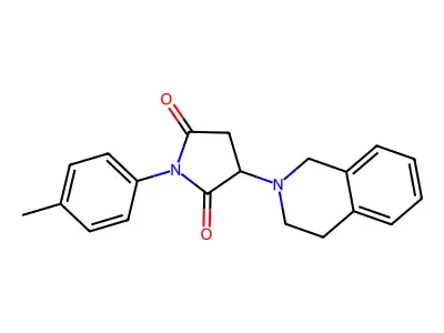 3-(3,4-dihydroisoquinolin-2(1H)-yl)-1-(4-methylphenyl)pyrrolidine-2,5-dione structure