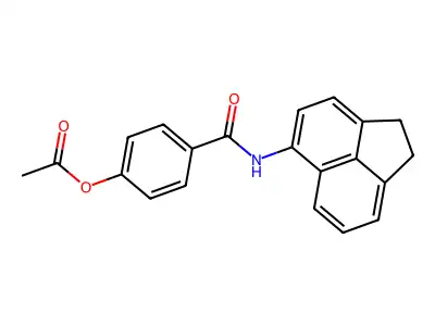 4-(N-acenaphthen-5-ylcarbamoyl)phenyl acetate structure