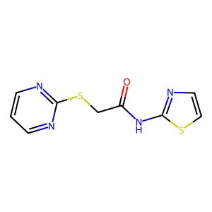 2-pyrimidin-2-ylsulfanyl-N-(1,3-thiazol-2-yl)acetamide structure
