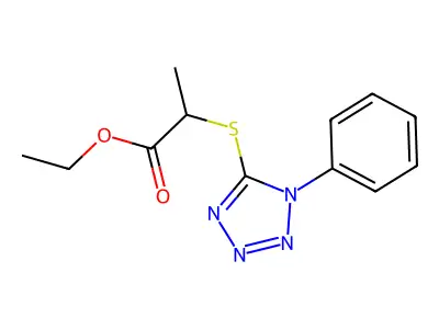 ethyl 2-[(1-phenyl-1H-1,2,3,4-tetrazol-5-yl)sulfanyl]propanoate structure