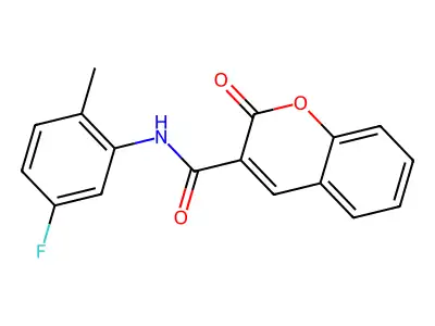 N-(5-fluoro-2-methylphenyl)-2-oxo-2H-chromene-3-carboxamide structure