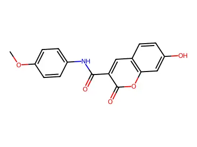 7-hydroxy-N-(4-methoxyphenyl)-2-oxo-2H-chromene-3-carboxamide structure