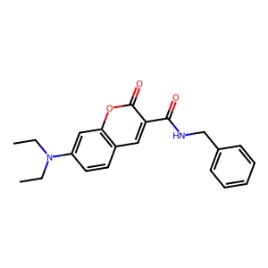 N-benzyl-7-(diethylamino)-2-oxochromene-3-carboxamide structure