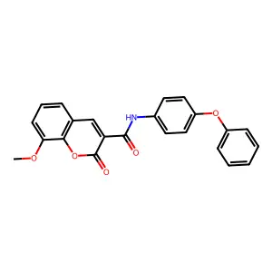 8-methoxy-2-oxo-N-(4-phenoxyphenyl)-2H-chromene-3-carboxamide structure