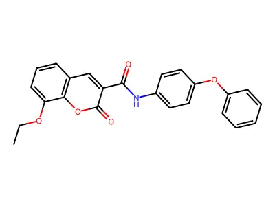 8-ethoxy-2-oxo-N-(4-phenoxyphenyl)chromene-3-carboxamide structure