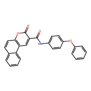 3-oxo-N-(4-phenoxyphenyl)-3H-benzo[f]chromene-2-carboxamide structure
