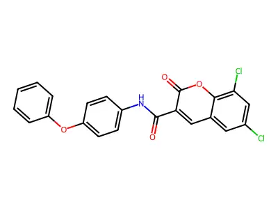 6,8-dichloro-2-oxo-N-(4-phenoxyphenyl)-2H-chromene-3-carboxamide structure