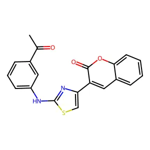3-[2-(3-Acetylanilino)-1,3-thiazol-4-yl]chromen-2-one structure