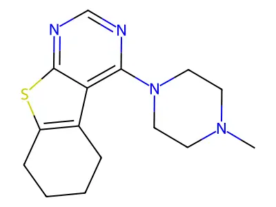 4-(4-Methylpiperazin-1-yl)-5,6,7,8-tetrahydro[1]benzothieno[2,3-d]pyrimidine structure