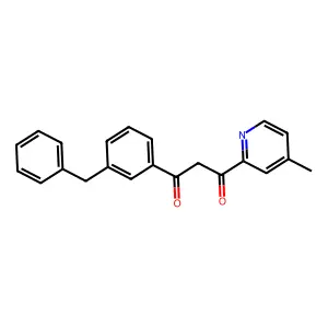 1,3-Propanedione, 1-(4-methyl-2-pyridinyl)-3-(3-(phenylmethyl)phenyl)- structure