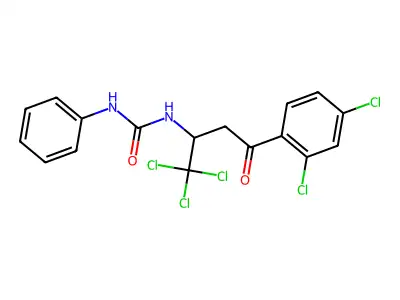 1-Phenyl-3-[1,1,1-trichloro-4-(2,4-dichlorophenyl)-4-oxobutan-2-yl]urea structure