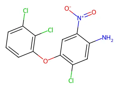 5-Chloro-4-(2,3-dichlorophenoxy)-2-nitroaniline structure