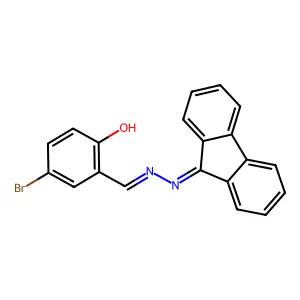 5-Bromo-2-hydroxybenzaldehyde 2-(9H-fluoren-9-ylidene)hydrazone structure