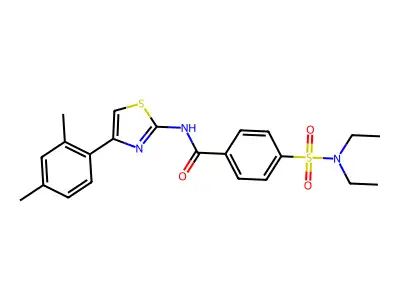 4-(diethylsulfamoyl)-N-[4-(2,4-dimethylphenyl)-1,3-thiazol-2-yl]benzamide structure
