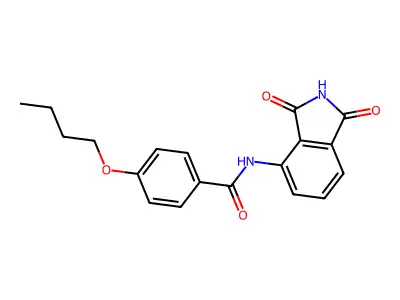 4-butoxy-N-(1,3-dioxoisoindolin-4-yl)benzamide structure