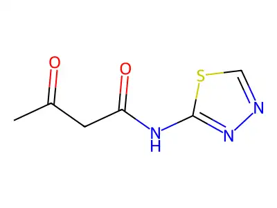 3-oxo-N-(1,3,4-thiadiazol-2-yl)butanamide structure