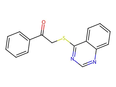 Ethanone, 1-phenyl-2-(4-quinazolinylthio)- structure