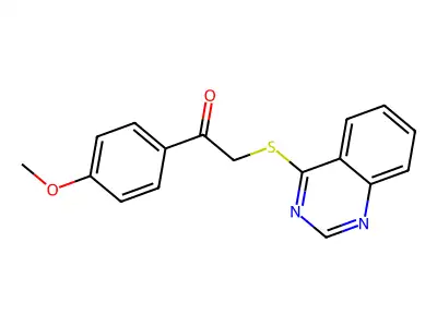1-(4-Methoxyphenyl)-2-(quinazolin-4-ylsulfanyl)ethanone structure