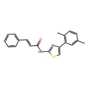 N-(4-(2,5-dimethylphenyl)thiazol-2-yl)cinnamamide structure