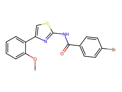 4-bromo-N-[4-(2-methoxyphenyl)-1,3-thiazol-2-yl]benzamide structure
